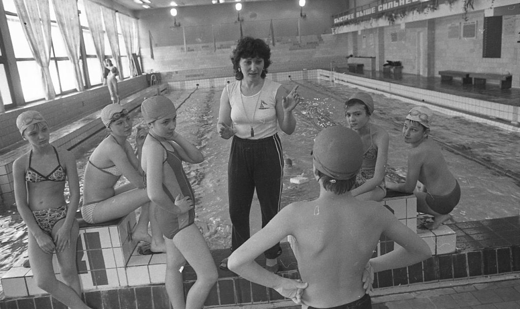 В спорткомплексе Усть-Илимска, 1986 г.