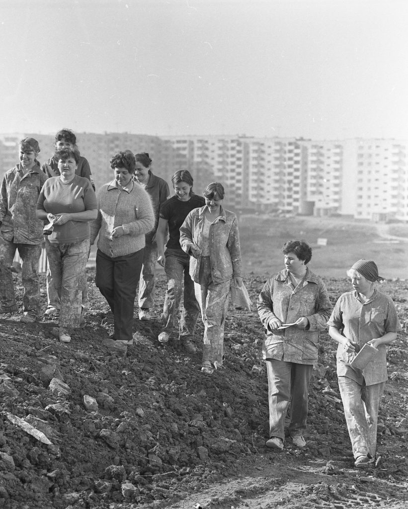 Строители города Усть-Илимска, 1980 г.