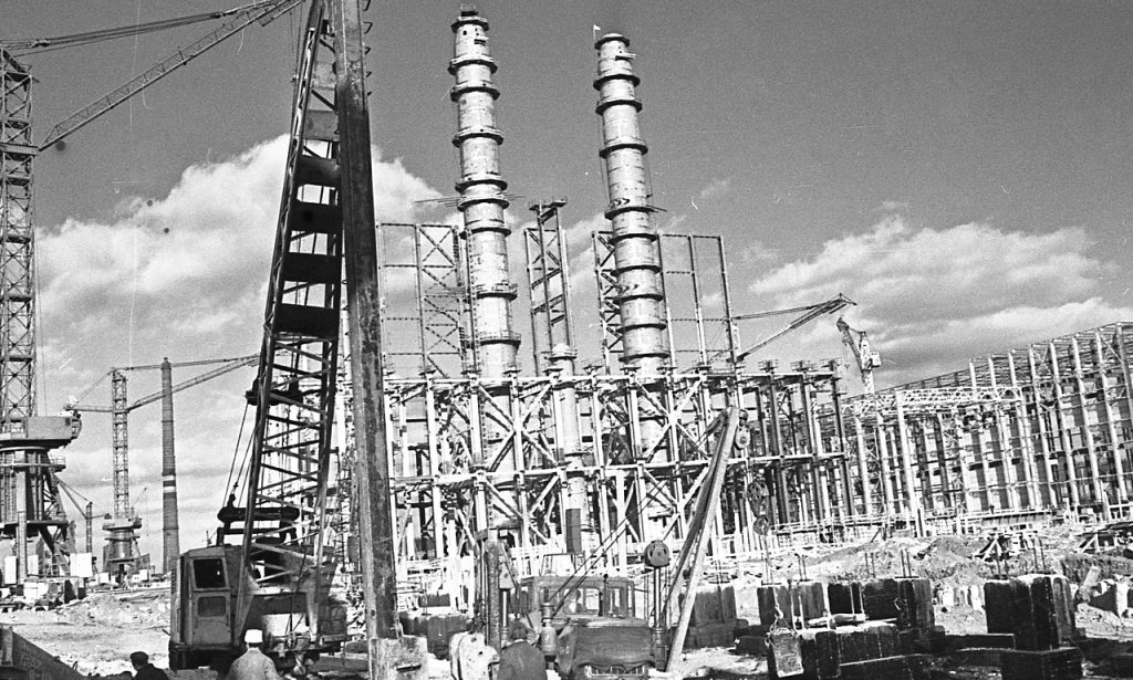 Стройка СЭВ. Усть-Илимский ЛПК, 1968 г.