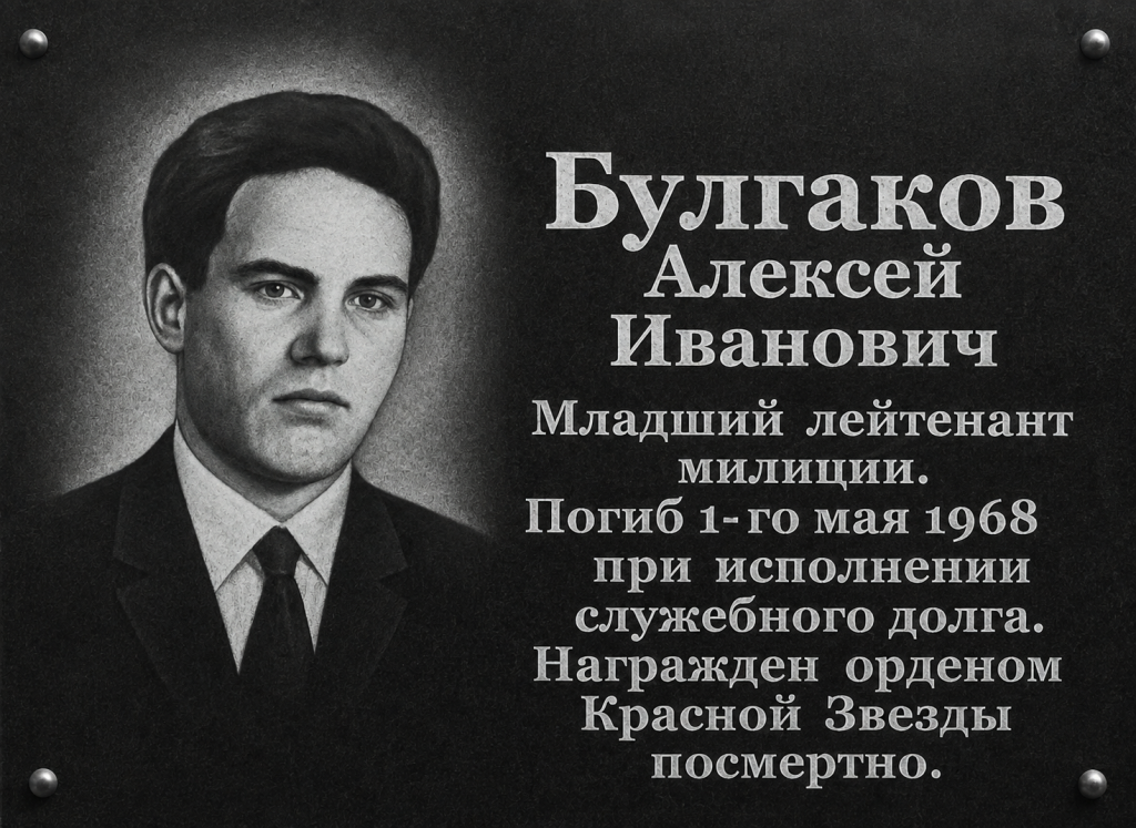 Мемориальная доска Алексею Ивановичу Булгакову